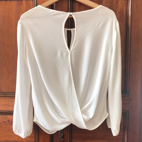 Keyhole Neck Surplice Blouse - Picture 4 of 7